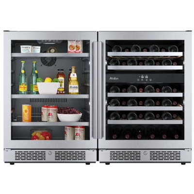 Avallon Dual Zone 48'' 45 Bottle Wine & Beverage Refrigerator with French Doors | Fridge.com