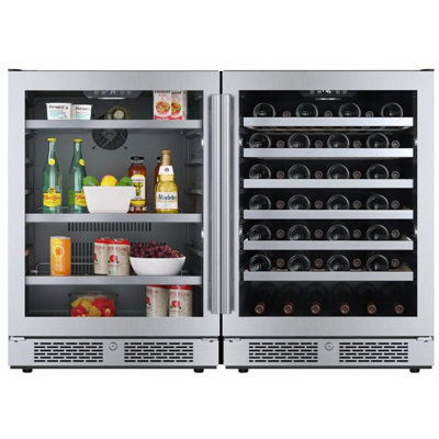 Avallon Dual Zone 47.625'' 53 Bottle Wine & Beverage Refrigerator With French Doors - View 1 | Fridge.com
