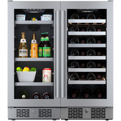86 Bottle and 86 Can Dual Zone Freestanding Wine Refrigerator | Fridge.com