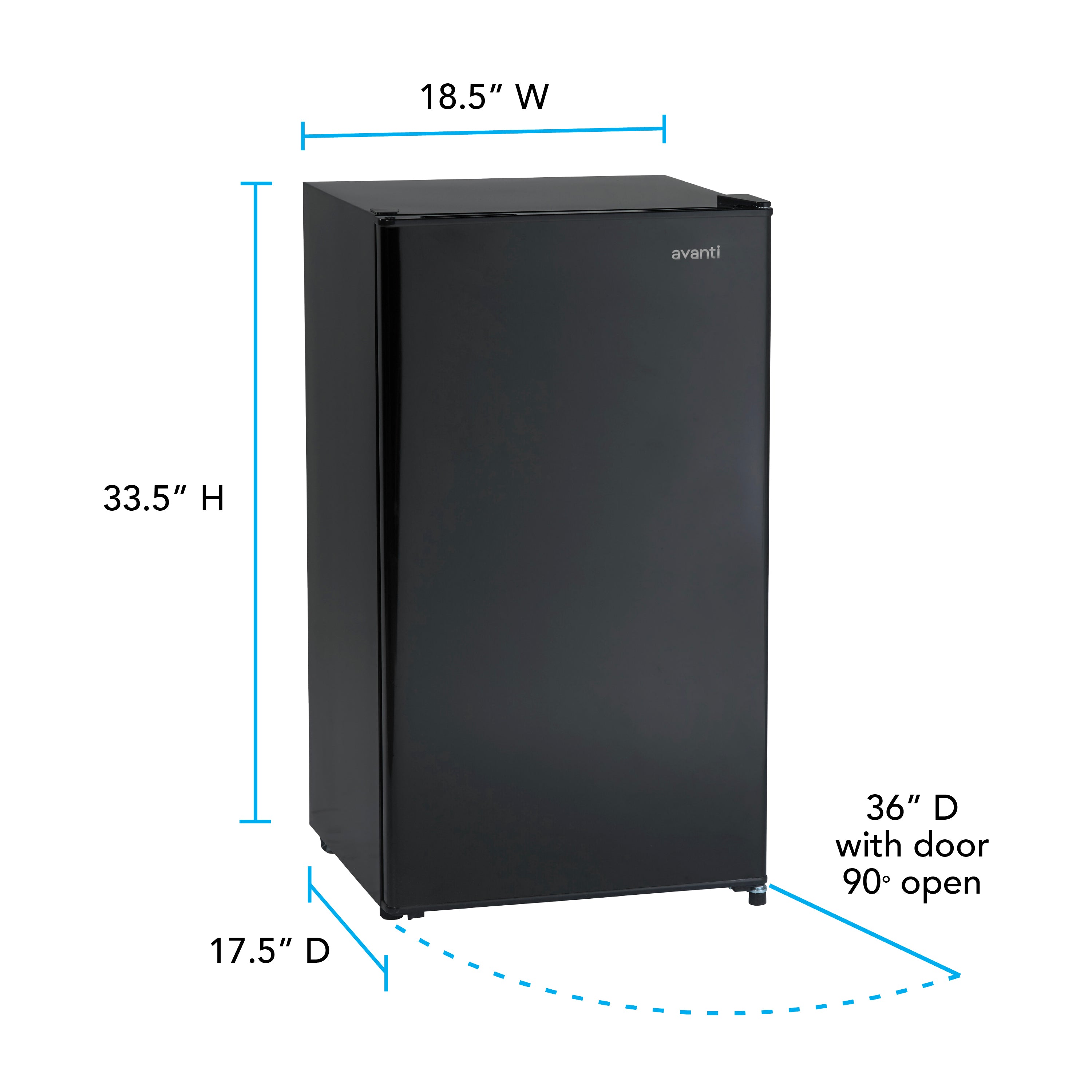 Avanti 3.2 cu. ft. Compact Refrigerator - View 4 | Fridge.com
