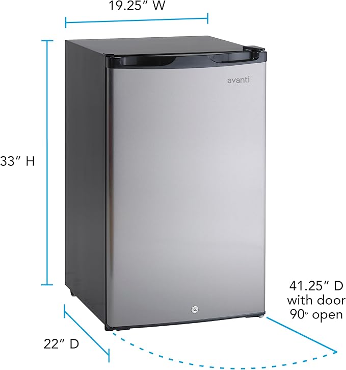 Avanti Ar4446b 4.4 Cu. Ft. Compact Refrigerator - View 2 | Fridge.com