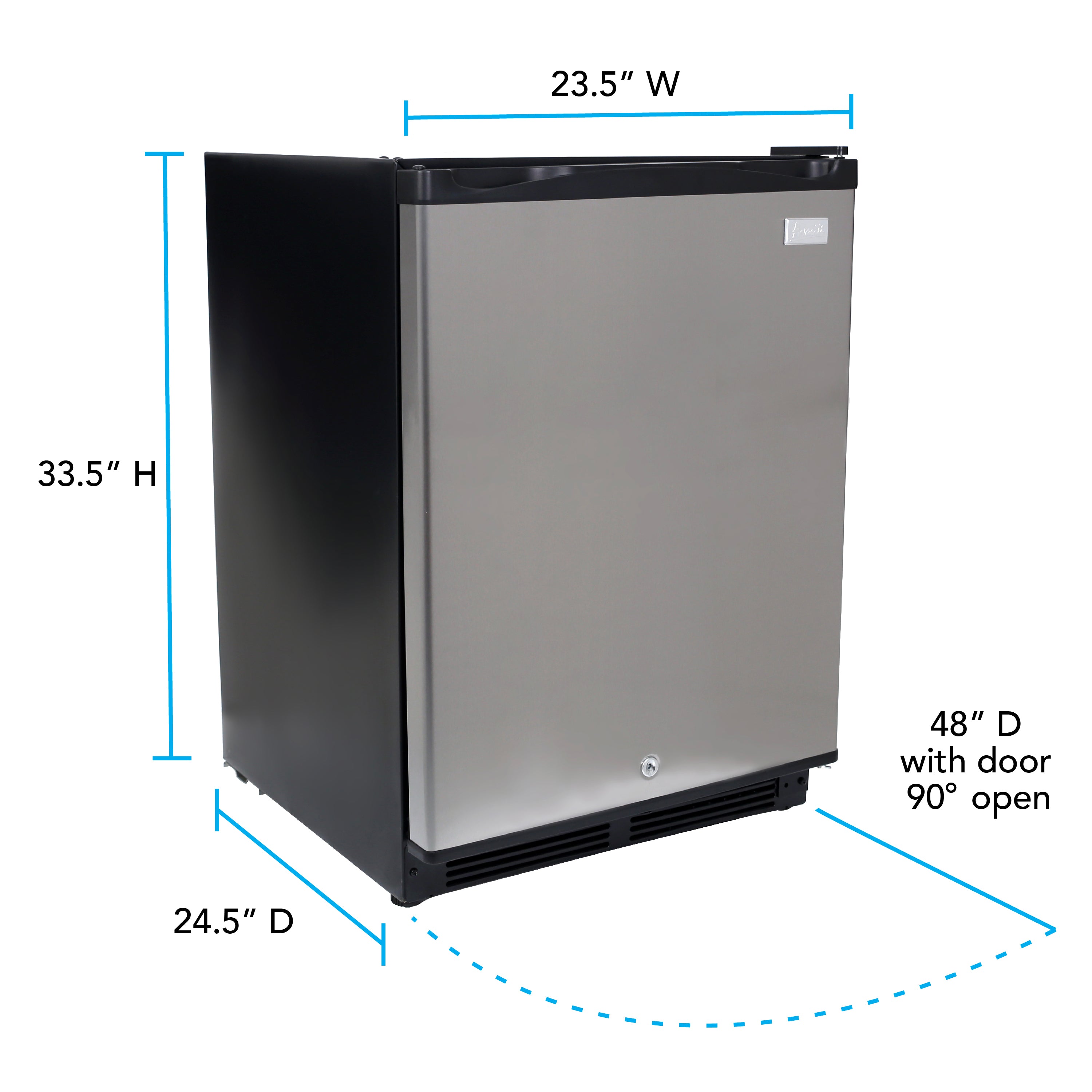 Avanti - 5.2 cu. ft. Compact Refrigerator - Stainless Steel - View 4 | Fridge.com
