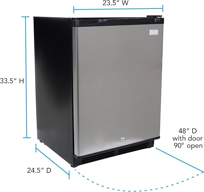 Avanti 5.2 cu. ft. Compact Refrigerator, Energy Star Certified Mini Fridge With Adjustable Shelves, Chiller Compartment, Can & Gallon Door Storage, Reversible Door, 5.2-cu.ft., Black - View 6 | Fridge.com