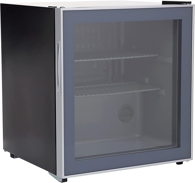 Avanti Beverage Cooler with Glass Door 60 Can Mini Refrigerator for Beer Soda Water 18.25-Inch Wide Freestanding, with Adjustable Temperature Control and Removable Shelves, 1.6-Cu.Ft., Metallic | Fridge.com