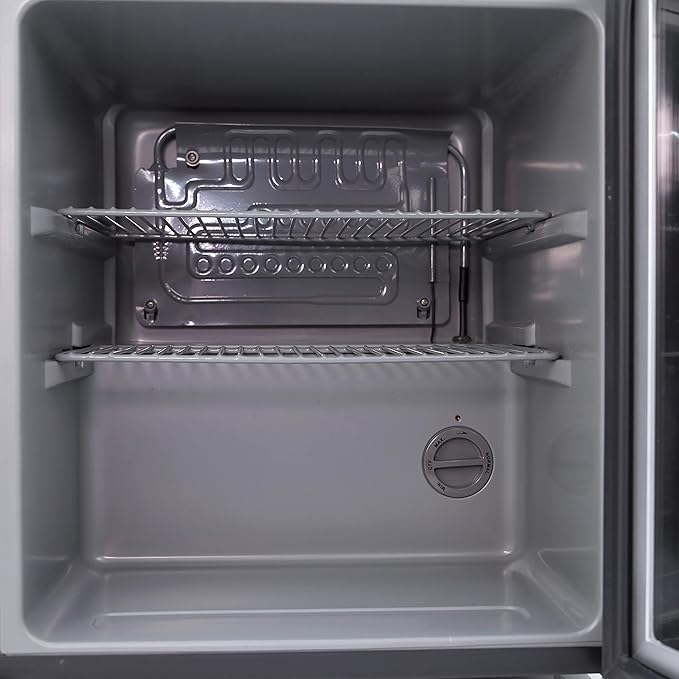 Avanti Beverage Cooler With Glass Door 60 Can Mini Refrigerator For Beer Soda Water 18.25-Inch Wide Freestanding, With Adjustable Temperature Control And Removable Shelves, 1.6-cu.ft., Metallic - View 3 | Fridge.com