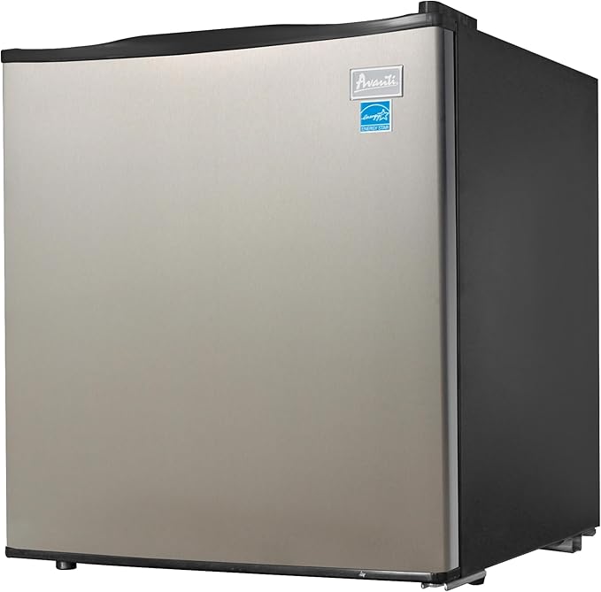 Avanti Mini Fridge Compact Refrigerator For Home Office Or Dorm, Features Compressor Cooling Single Door Removable Shelves Automatic Defrost And Adjustable Temp Control, 1.7-cu.ft, Stainless Steel - View 2 | Fridge.com