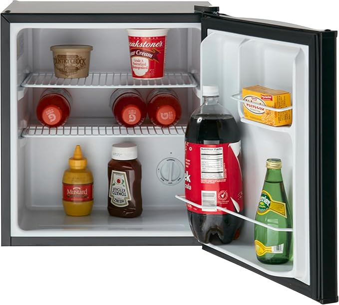 Avanti Mini Fridge Compact Refrigerator For Home Office Or Dorm, Features Compressor Cooling Single Door Removable Shelves Automatic Defrost And Adjustable Temp Control, 1.7-cu.ft, Stainless Steel - View 3 | Fridge.com