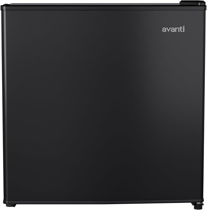 Avanti Mini Fridge Compact Refrigerator For Home Office Or Dorm, Features Single Reversible Door Removable Shelf Manual Defrost And Adjustable Temperature Control, 1.6-cu.ft, Black - View 3 | Fridge.com