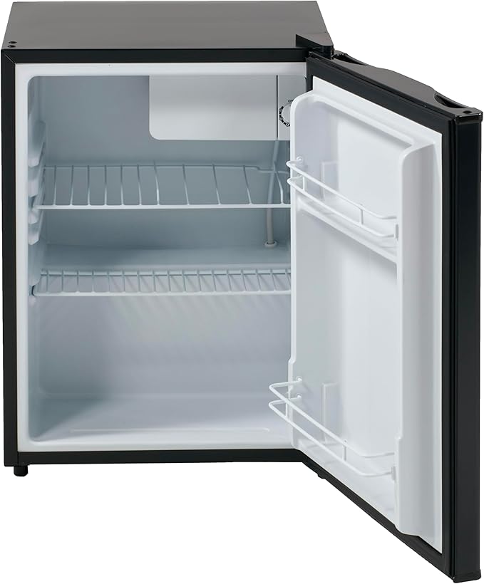 Avanti Mini Fridge Compact Refrigerator For Home Office Or Dorm, Features Single Reversible Door Removable Shelves Automatic Defrost And Adjustable Temperature Control, 2.4-cu.ft, Black - View 2 | Fridge.com