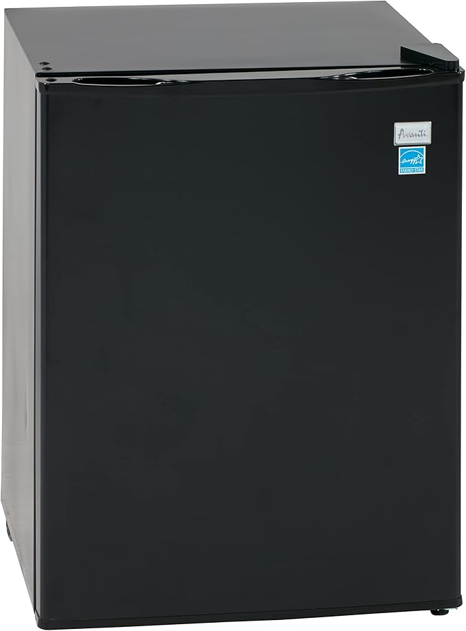 Avanti Mini Fridge Compact Refrigerator For Home Office Or Dorm, Features Single Reversible Door Removable Shelves Automatic Defrost And Adjustable Temperature Control, 2.4-cu.ft, Black - View 6 | Fridge.com