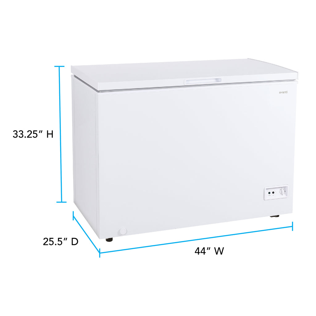 Avanti 10 Cu. Ft. Chest Freezer Cf10f0w - View 3 | Fridge.com