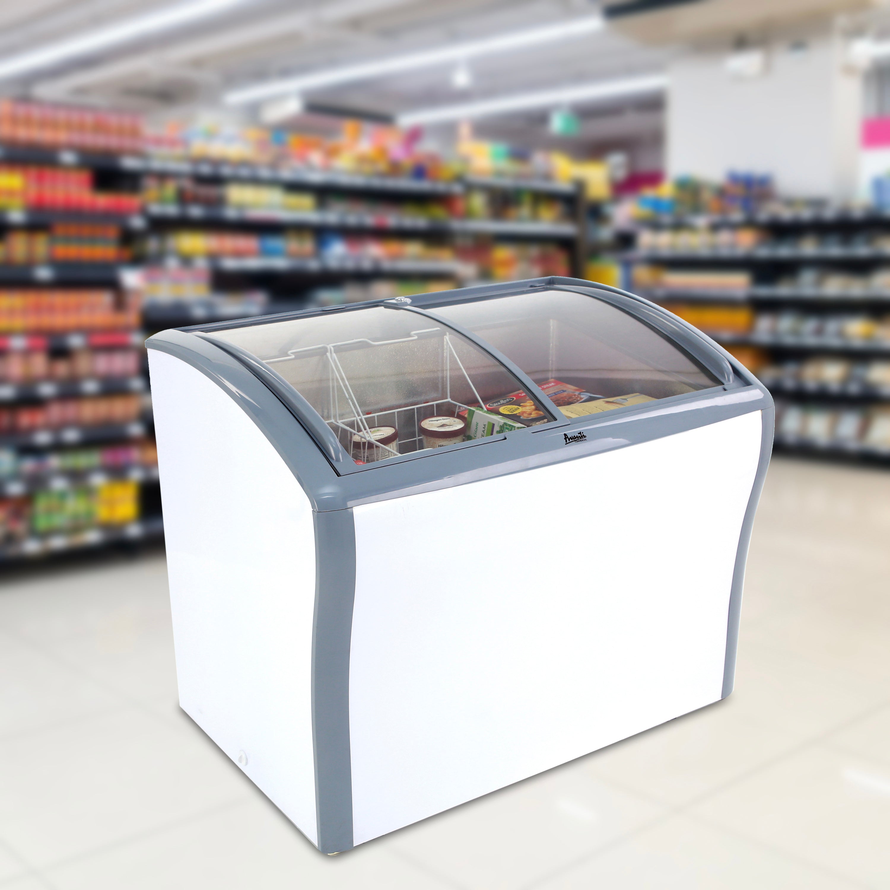 Avanti 9.5 cu. ft. Commercial Glass Top Freezer Or Refrigerator - View 3 | Fridge.com