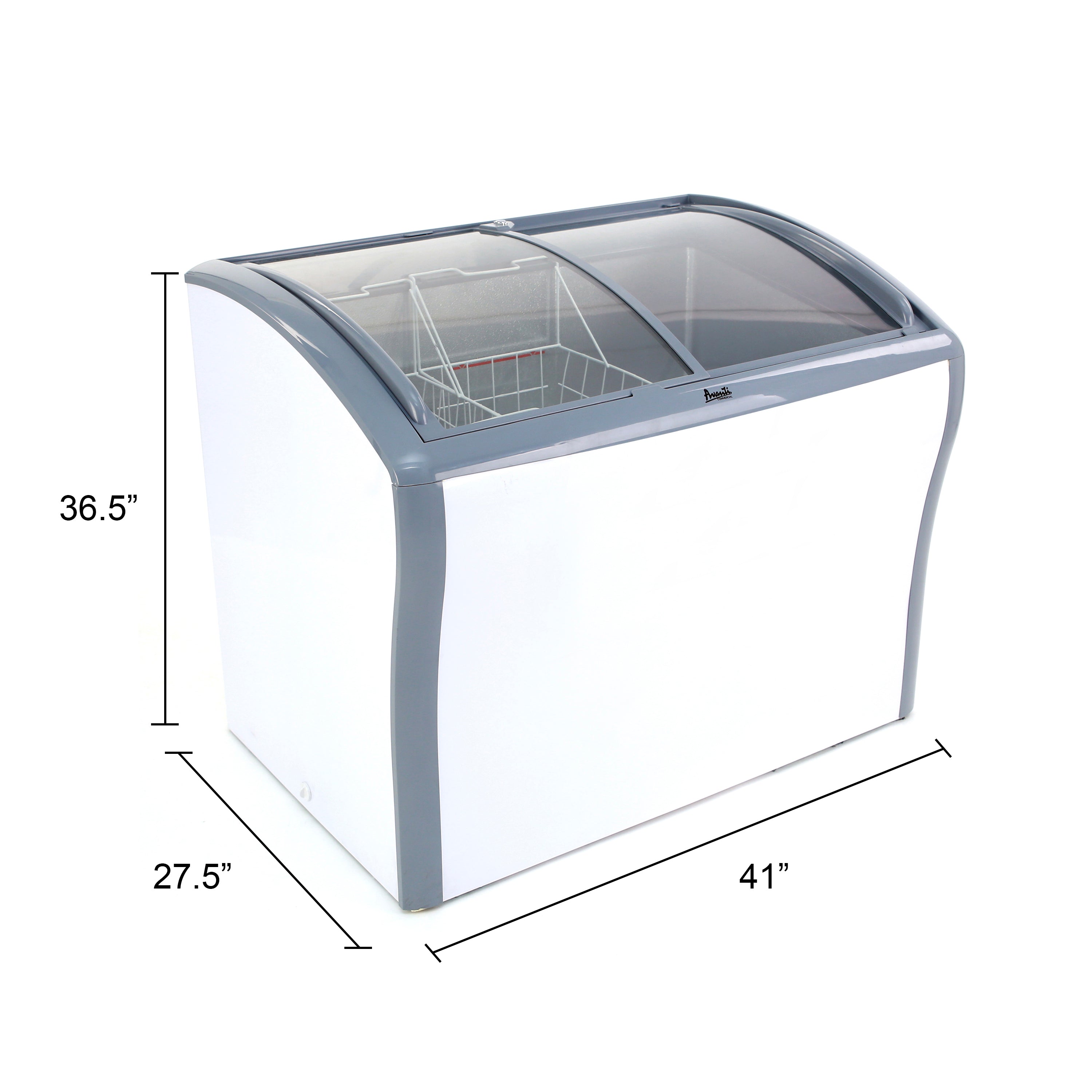 Avanti 9.5 cu. ft. Commercial Glass Top Freezer Or Refrigerator - View 5 | Fridge.com