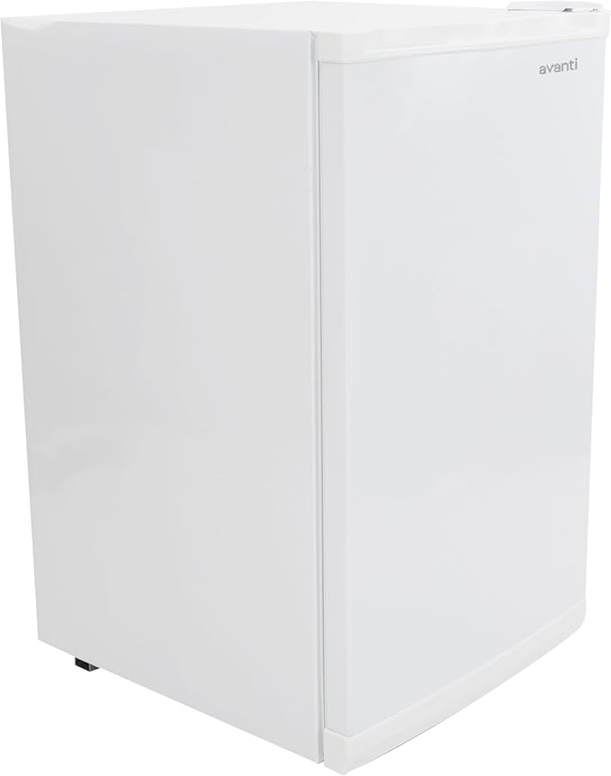 Avanti Upright Freezer Compact Design With 3 Fixed Metal Shelves, Reversible Door Adjustable Temperature Control And Flush-Back Design Perfect For Home, Office, Basements & More, 2.8-cu.ft, White - View 2 | Fridge.com
