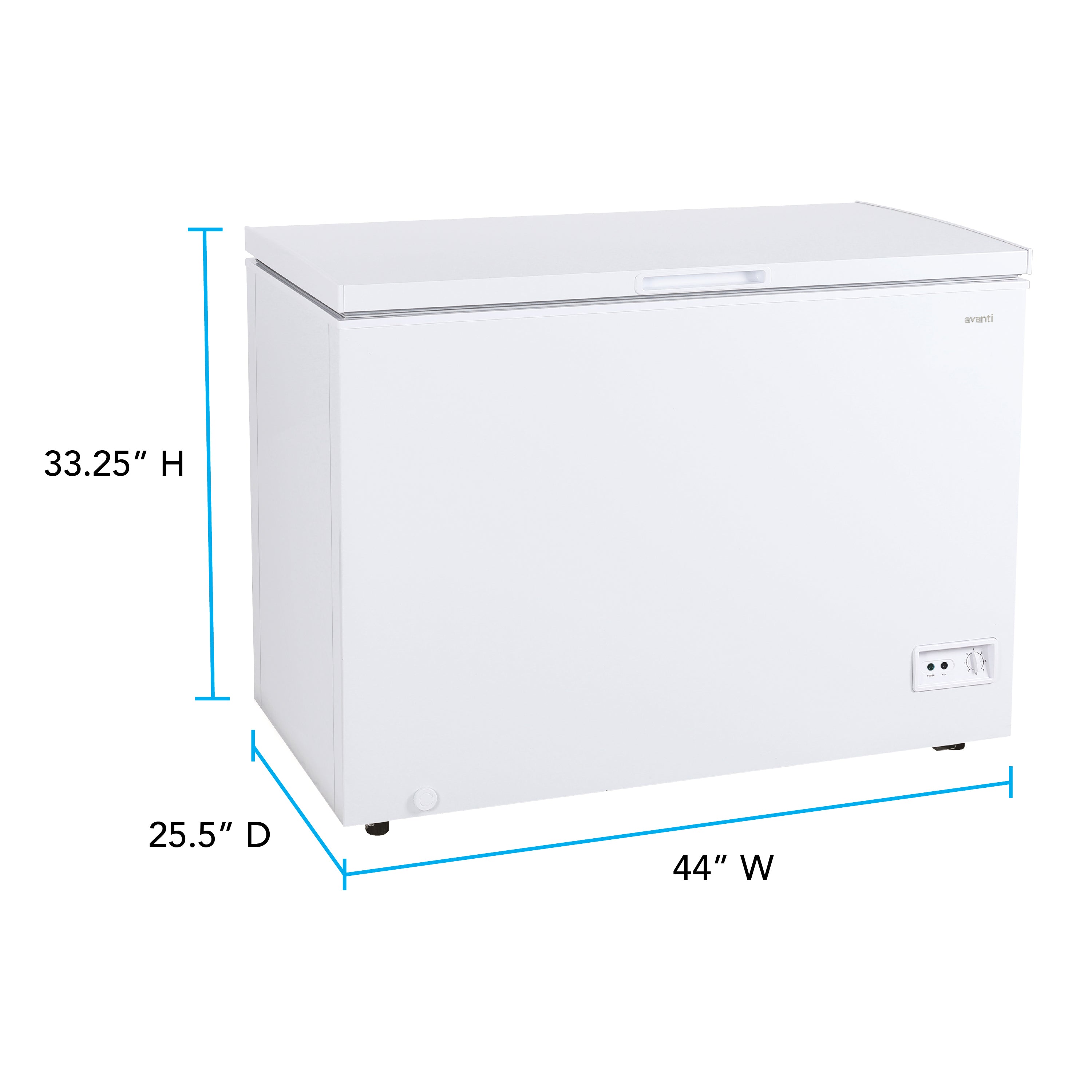 Avanti 10.0 cu. ft. Garage Ready Chest Freezer - View 5 | Fridge.com
