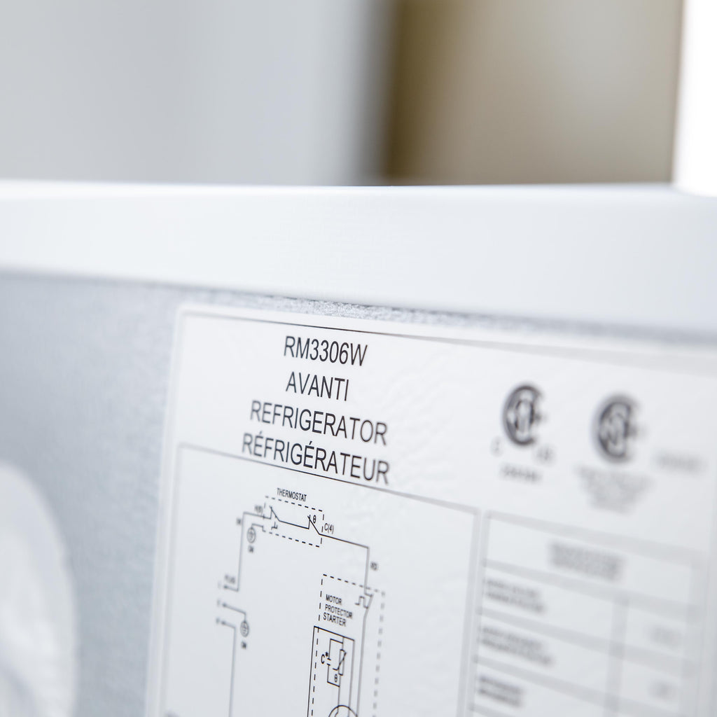 Avanti RM3316B 3.3 cuft Compact Refrigerator - B - View 5 | Fridge.com