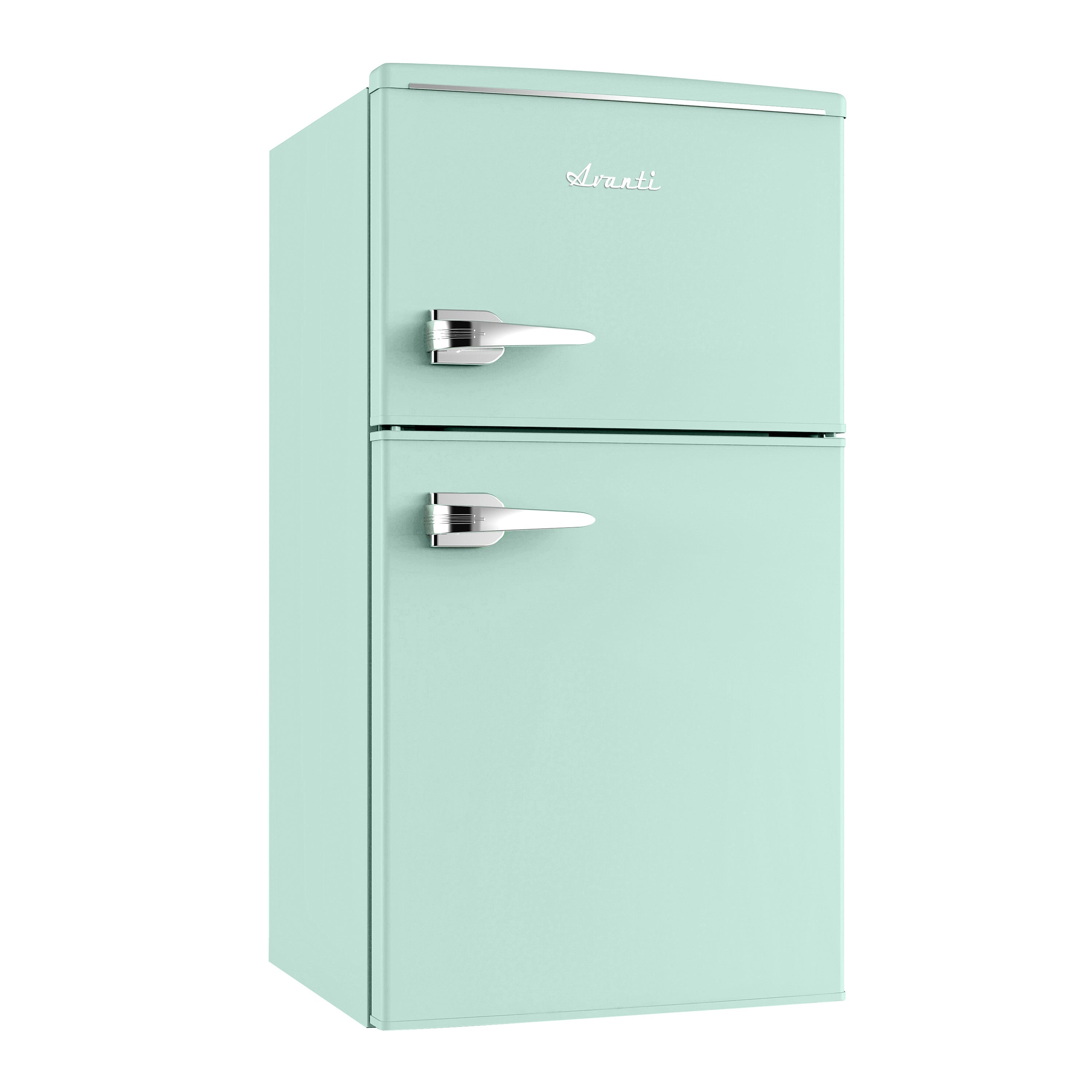 Avanti Mini Fridge with Freezer Retro Design Compact Refrigerator for Home Office or Dorm, Features Dual Doors Removable Shelves Manual Defrost and Mechanical Adjustable Temp Control, 3.1-Cu.Ft, Blue | Fridge.com