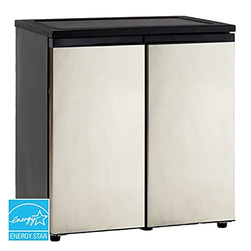 Avanti Mini Fridge Compact Side-By-Side Refrigerator With Freezer For Home Office Or Dorm, Features Dual Doors Adjustable Glass Shelves And Adjustable Temperature Control, 5.5-cu.ft, Stainless Steel - View 5 | Fridge.com