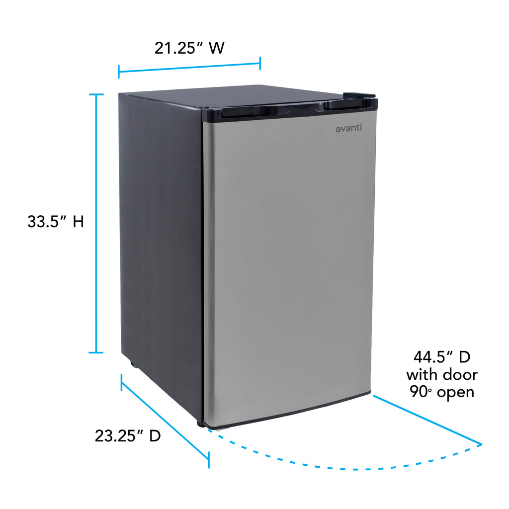 Avanti RMX45B3S 4.5 cu ft Compact Refrigerator - Ss - View 2 | Fridge.com