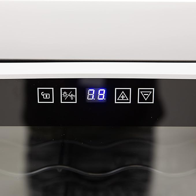 Avanti WC34N2P Wine Cooler Freestanding Single Zone With Temperature Control Holds Up To 34 Bottles, Stainless Steel Construction With Glass Door, Black - View 4 | Fridge.com