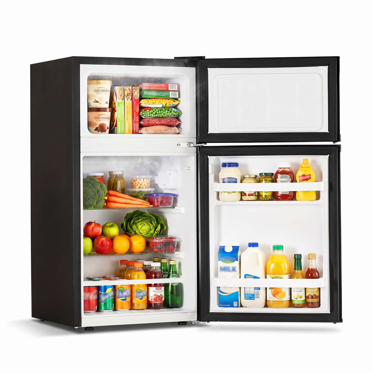 BacklD 2.6 Cu.ft Double Door Mini Refrigerator with Freezer, Compact Small Fridge with 3 Temperature Settings, Low Noise Energy Saving Mini Fridge for | Fridge.com