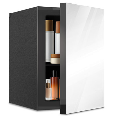 24 Cans/0.9 Cubic Feet Beverage Refrigerator Cooler And Skincare Mini Fridge With Mirrored Front Door & Temperature Control, Countertop Small Fridge F | Fridge.com