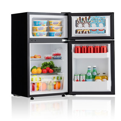 BacklD 3.2 Cu.Ft Mini Fridge with Freezer, Double Door Small Refrigerator, Dorm Fridge with 3 Adjustable Thermostat, Energy Saving, Low Noise, Compact | Fridge.com