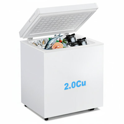 BacklD 2.0 Cubic Feet Chest Freezer with Removable Basket, Free Standing Top Open Door Compact Freezer with Adjustable Temperature for Home/Kitchen/Of | Fridge.com