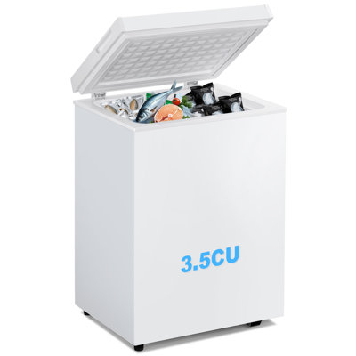 BacklD 3.5 Cu.Ft. Chest Freezer, Deep Freezer with Quick Freezing System & Adjustable Thermostat- Low Noise Freezer with Removable Basket for Homes, G | Fridge.com