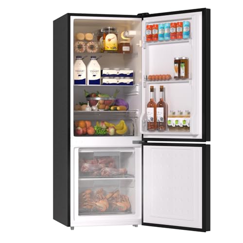 Bangson 7.1 cu.ft Refrigerator With Freezer, Apartment Size Fridge With Bottom Freezer, Large Capacity, Energy Saving, Adjustable Thermostat, Low Noise, Black - View 4 | Fridge.com