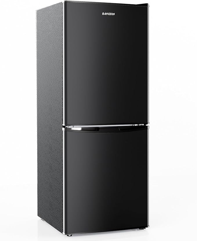 BANGSON 4.0 Cu.Ft Small Refrigerator with Freezer, Small Fridge with Bottom Freezer, for Apartment, Bedroom, Dorm, and Office, Double Door, Black | Fridge.com