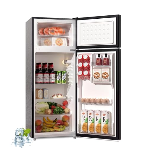Bangson 7.7 cu.ft Refrigerator With Freezer, Apartment Size Fridge With Top Freezer, For Apartment, Office, Kitchen And Garage, Stainless Steel, Silver - View 4 | Fridge.com