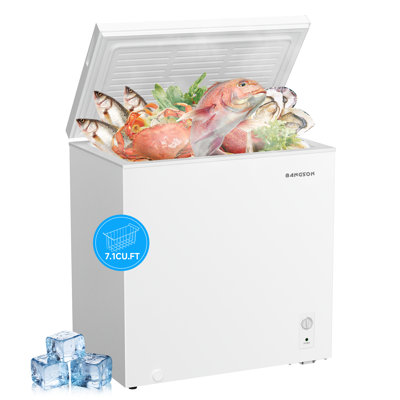 BANGSON 7.0 Cu.Ft Chest Freezer, Deep Freezer with Adjustable Thermostat, Top Open Door Freezer with Removable Basket | Fridge.com