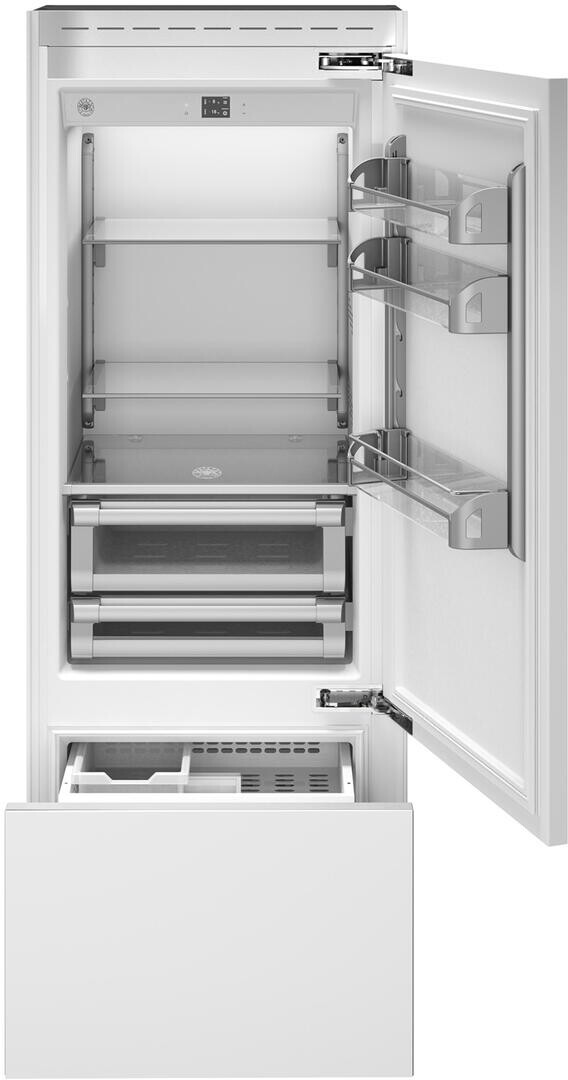 REFRIGERATOR 30" BUILT-IN BOTTOM MOUNT WITH ICE MAKER RIGHT SWING DOOR, STAINLESS STEEL | Fridge.com