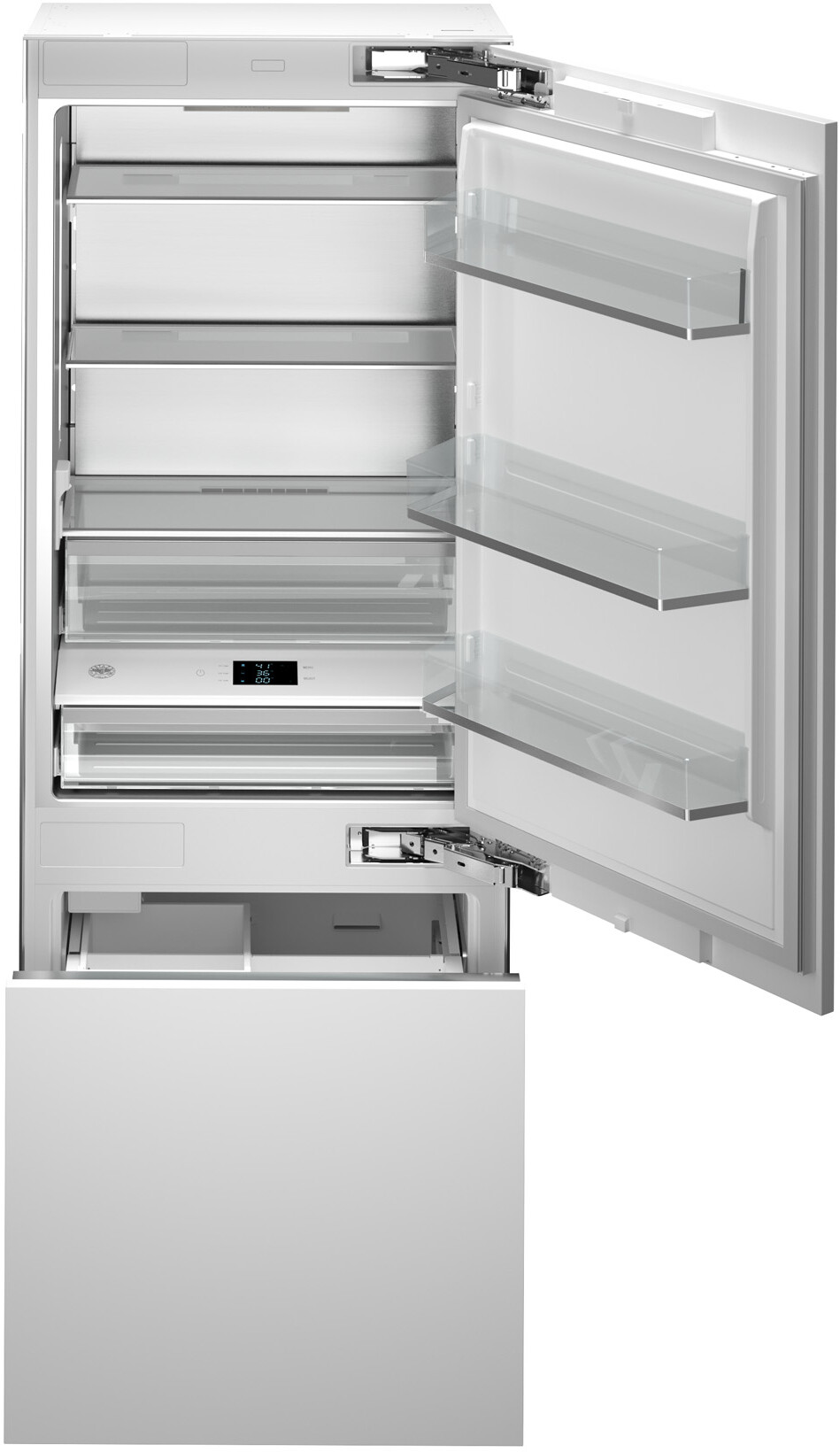 Bertazzoni 30" 16 Cubic Feet Energy Star Smudge-Resistant Built-in Bottom Freezer Refrigerator — FIN-0017857 | Fridge.com