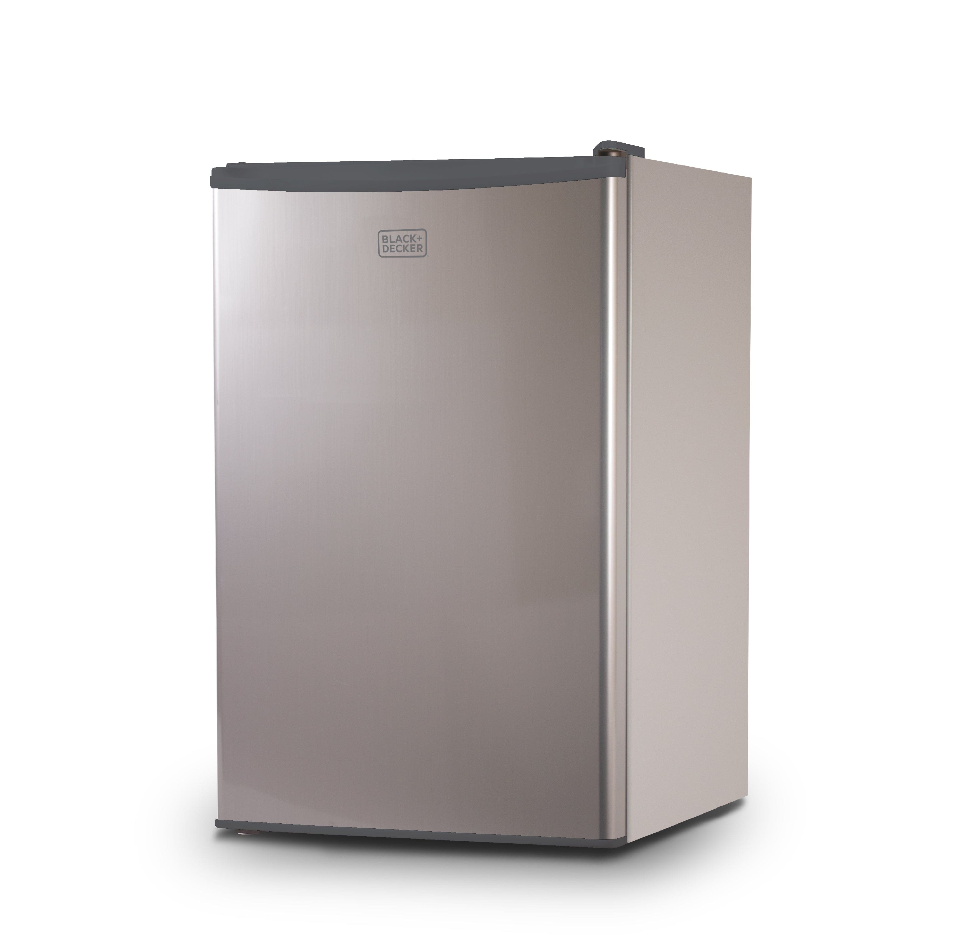 Black+Decker 4.3 cu. ft. Compact Refrigerator - Silver - View 2 | Fridge.com