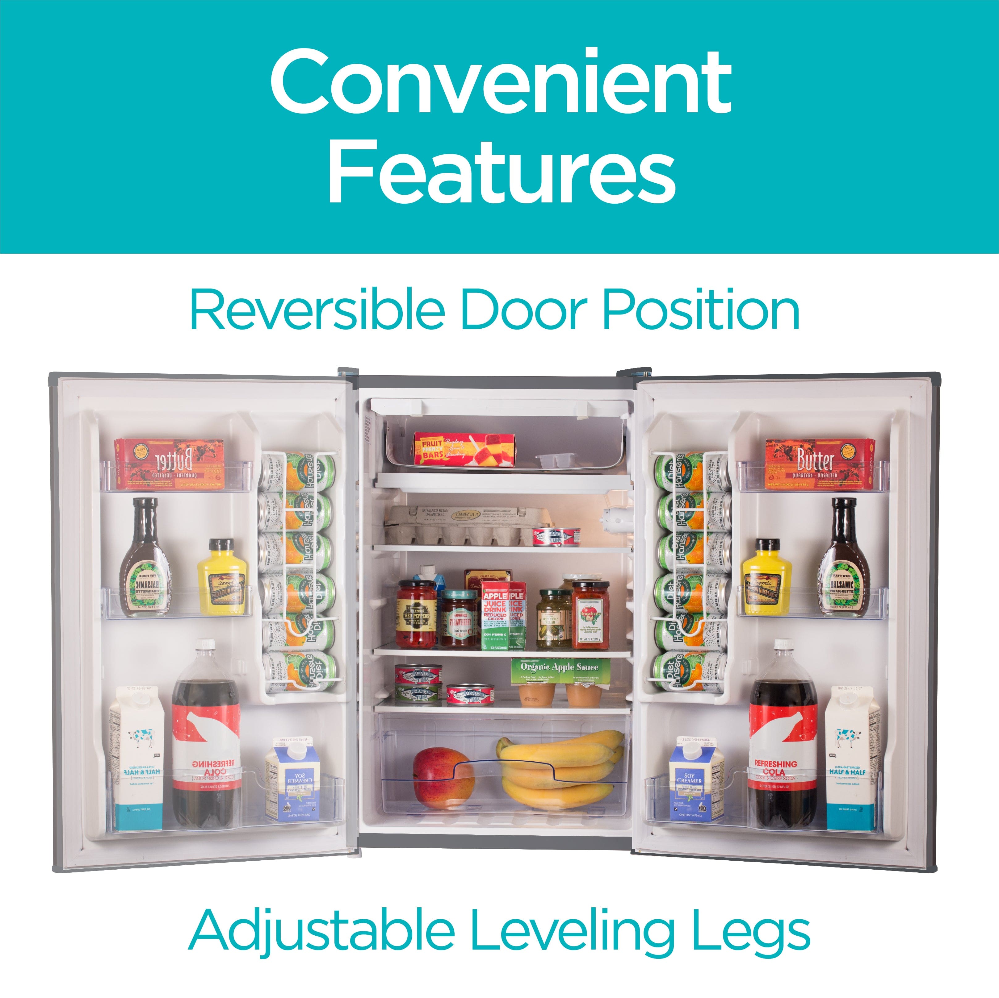 Black+Decker 4.3 cu. ft. Compact Refrigerator - Silver - View 4 | Fridge.com