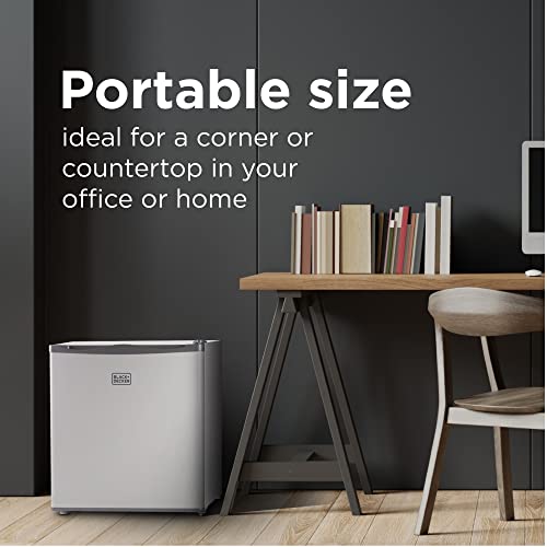 Black+Decker 1.2 cu. ft. Compact Upright Freezer, Mini Deep Freeze With Full-Width Wire Shelf - View 3 | Fridge.com