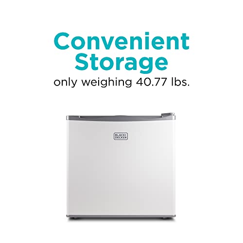 Black+Decker 1.2 cu. ft. Compact Upright Freezer, Mini Deep Freeze With Full-Width Wire Shelf - View 4 | Fridge.com