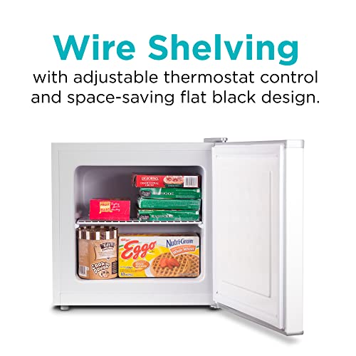 Black+Decker 1.2 cu. ft. Compact Upright Freezer, Mini Deep Freeze With Full-Width Wire Shelf - View 6 | Fridge.com