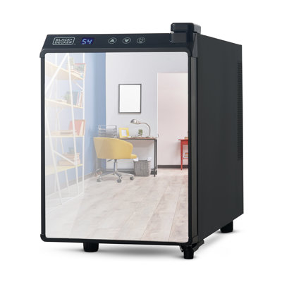 BD6 Series BLACK+DECKER 6 Bottle Wine Cellar,  Mirror Door- Black | Fridge.com