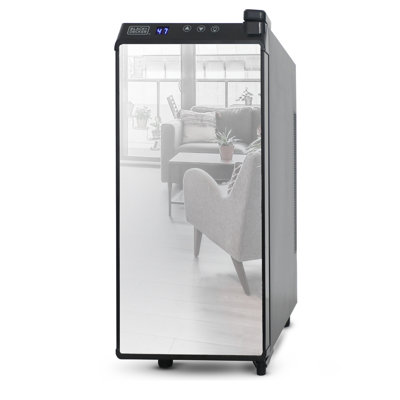 BD6 Series Black+Decker 12 Bottle Wine Cellar, Thermoelectric With LED Display And Mirror Door | Fridge.com