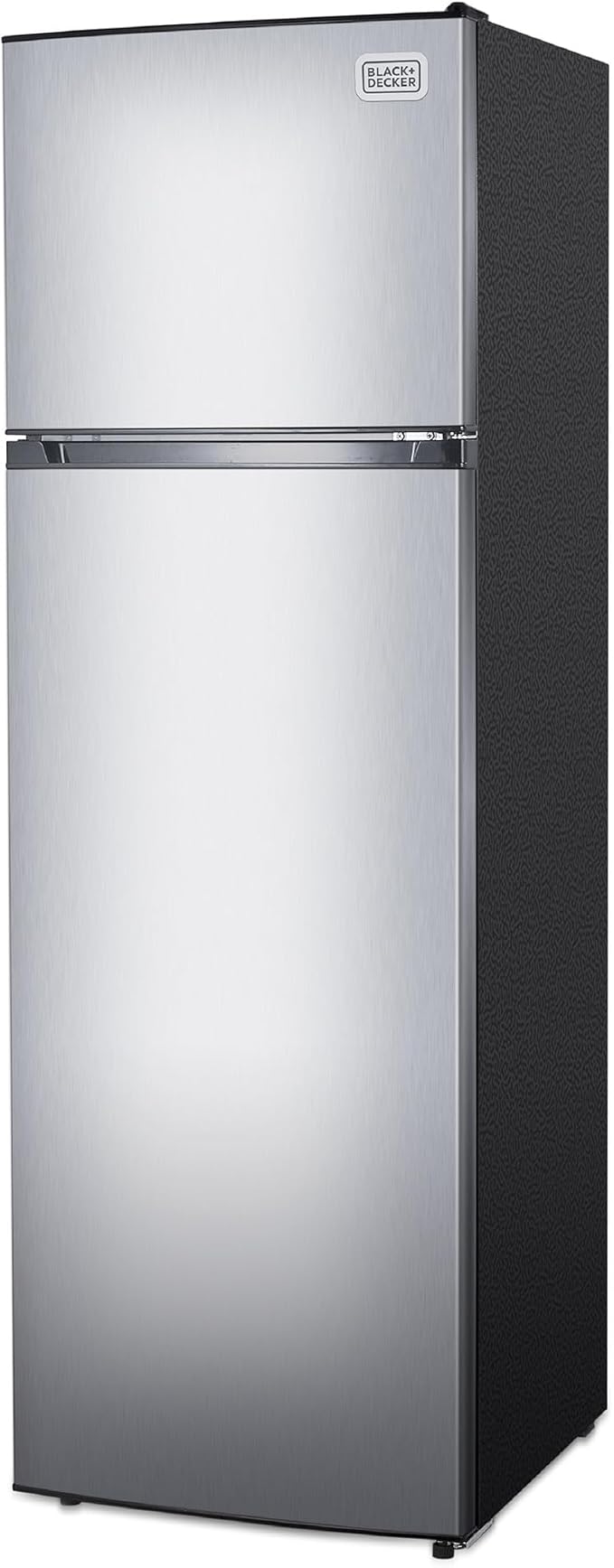 BLACK+DECKER 10 Cu. Ft. Top Mount Refrigerator with Freezer, 2 Door Fridge with Top Freezer and Mechanical Temperature Control, For Homes and Apartments, BDA10LAS, Stainless Steel Look | Fridge.com