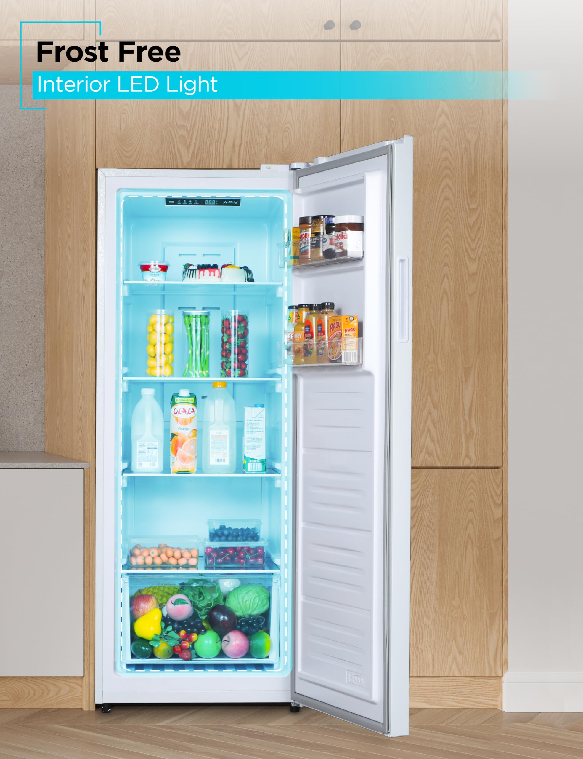 Black+Decker 11 Cu. Ft. Convertible Freezer Refrigerator, Upright Freezer with Glass Shelves, Reversible Door, ENERGY STAR rated, Frost Free, BUC1100XW, White — FIN-0003993 | Fridge.com