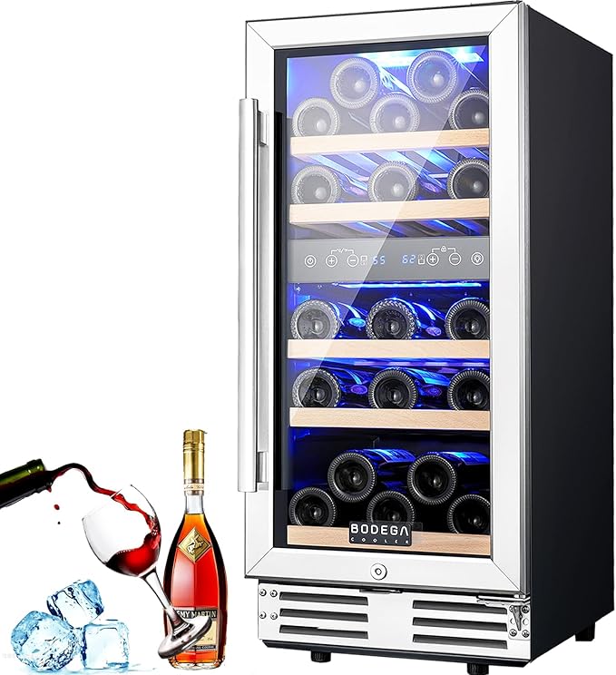 BODEGA 15 Inch Wine Cooler, Dual Zone 15" Wine Fridge With Double | Fridge.com