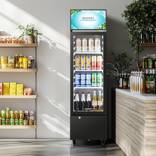 BODEGA Bodegacooler Beverage Refrigerator And Cooler, 6.34 cu. ft Commercial Refrigerators For Drink, Beer, Tall Commercial Cooler For Beer, Soda, Single Door Display Fridge - View 2 | Fridge.com