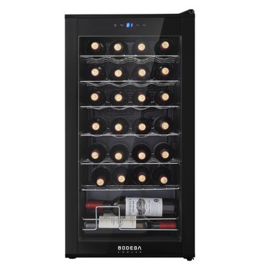 28 Bottle Wine Refrigerator Quiet Freestanding Mini Fridge For Red, White, And Sparkling Wines, Digital Thermostat, Ideal For Home, Kitchen, Or Bedr | Fridge.com