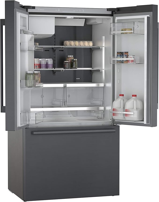 Bosch 500 Series 36" Black Stainless Steel Counter-Depth 3-Door Refrigerator - B36CD50SNB - View 3 | Fridge.com