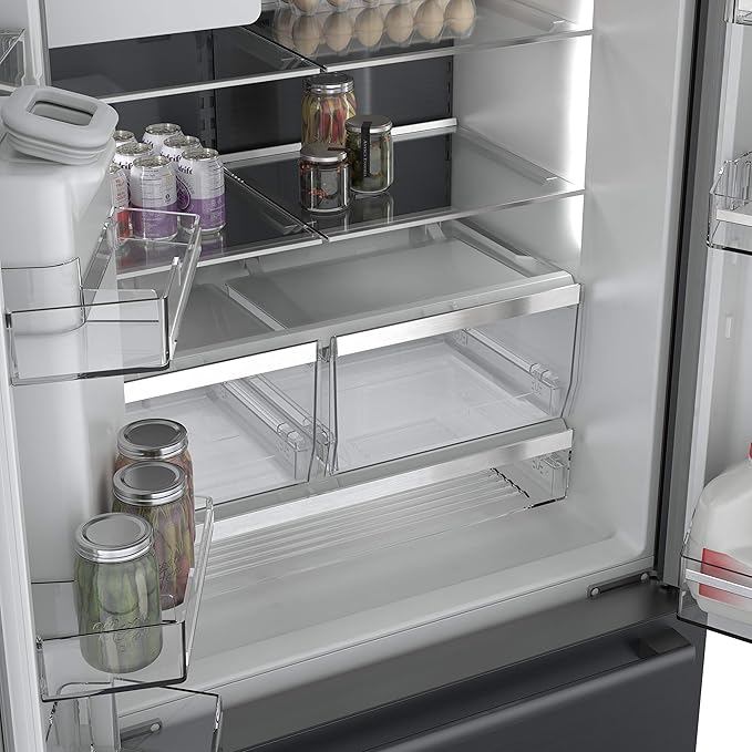 Bosch 500 Series 36" Black Stainless Steel Counter-Depth 3-Door Refrigerator - B36CD50SNB - View 4 | Fridge.com