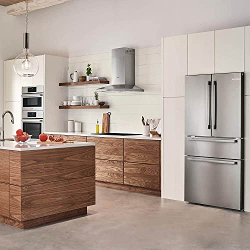 Bosch 800 Series B36CL80SNS 36 Inch Smart Freestanding Counter Depth 4 Door French Door Refrigerator With 20.5 cu. ft. Total Capacity In Stainless Steel (Bar Handle) - View 2 | Fridge.com